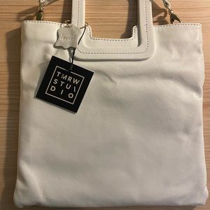 Women’s TMRW STU/DIO Leather Crossbody Bag - White - New w tags.